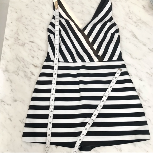 Zara skort black/white striped romper jumpsuit - Picture 6 of 7
